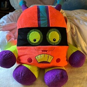 Goffa large plush robot with antennas with tags approximately 25 inches tall